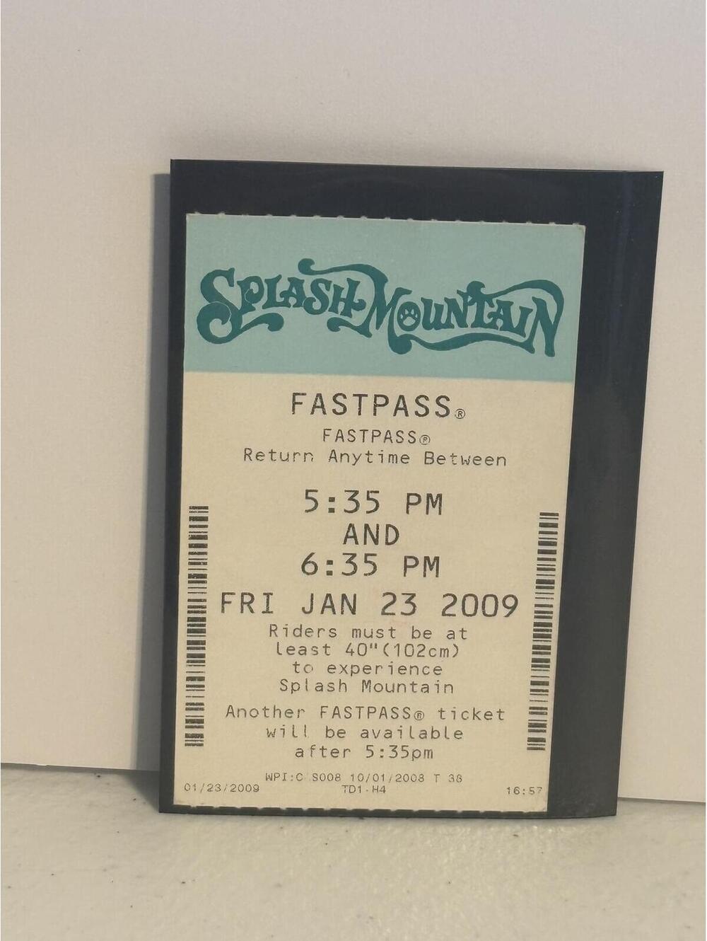 Walt Disney World FASTPASS | Splash Mountain 2009